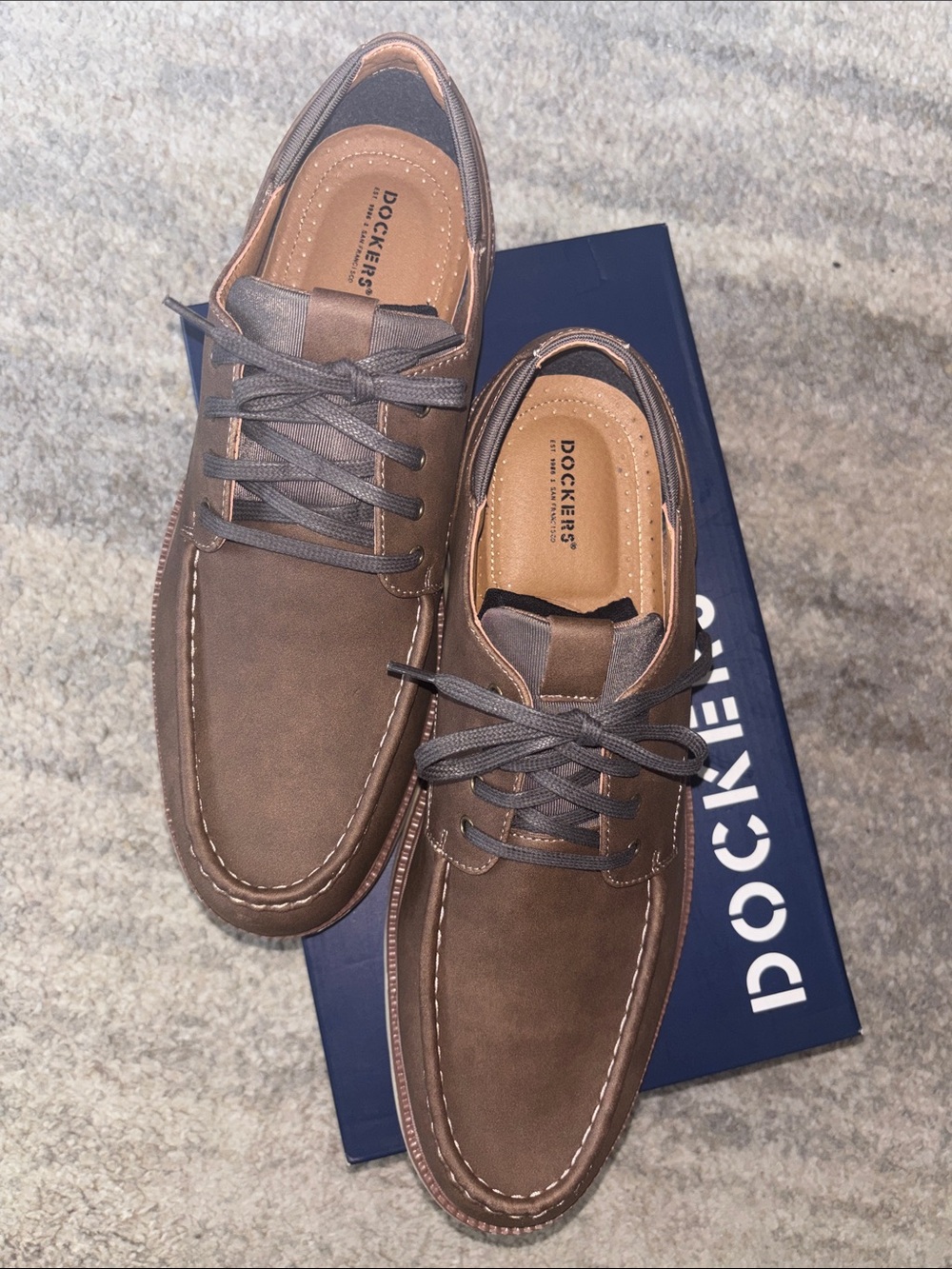 Dockers Brown Men’s Lace-Up Boat Shoes